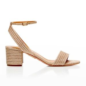 Aquazzura Sundance Rose Gold 50 Sandals
